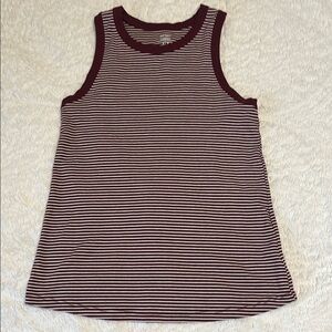 Old Navy Black and White Striped Tank Top